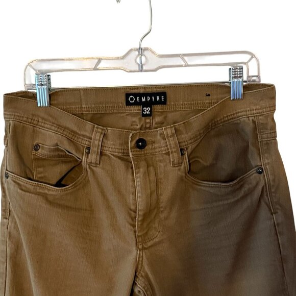 Empyre Mens Slim Fit Khaki Pants Size 32 Cotton/Spandex Blend Durable & Stylish - Picture 2 of 4